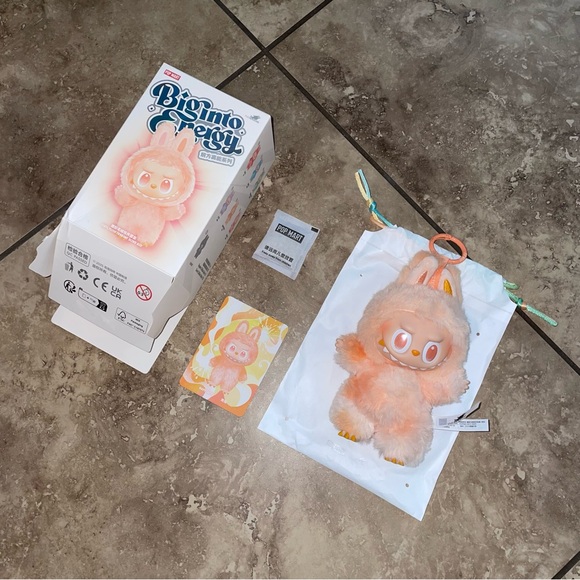 Pop Mart Labubu The Monsters Big into Energy Series Happiness Vinyl Plush - Picture 1 of 12
